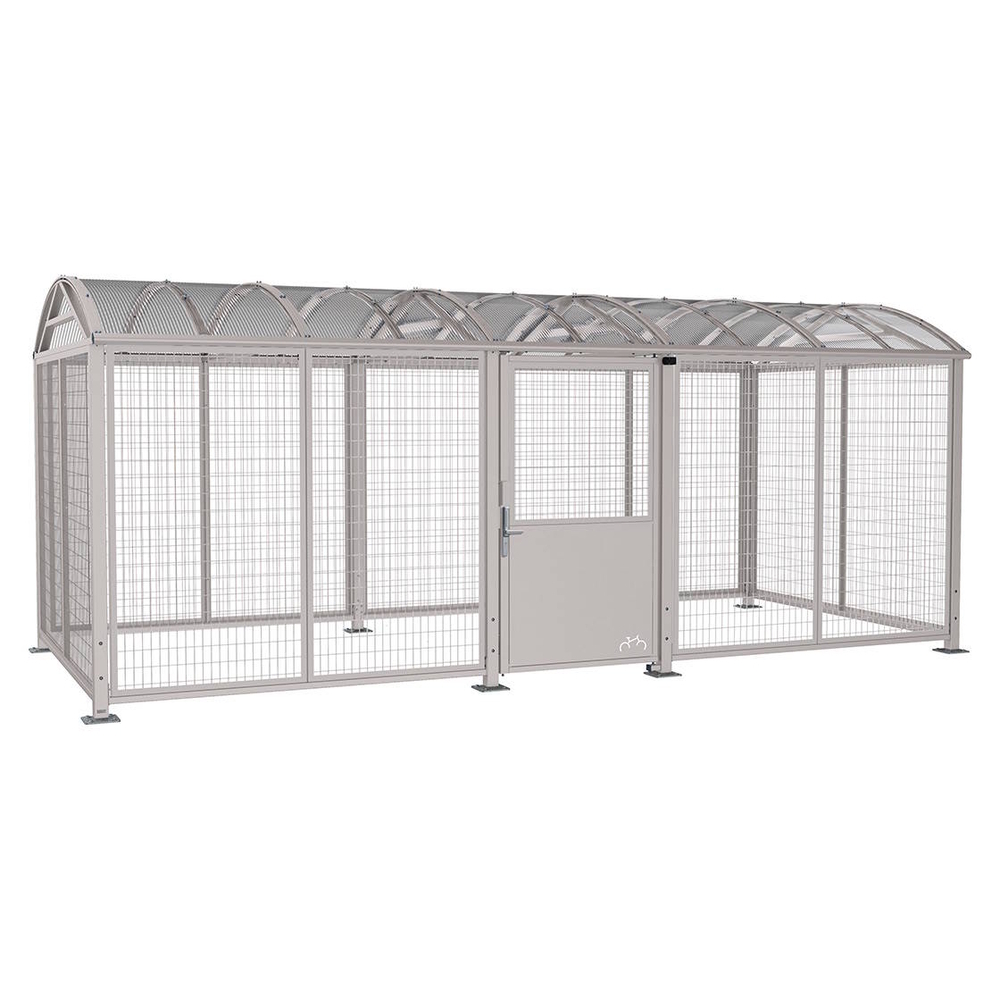 Abri vélos et motos Voûte sécurisé xRAL7044 - Grillage peint - Digicode - PROCITY - 529096D.7044