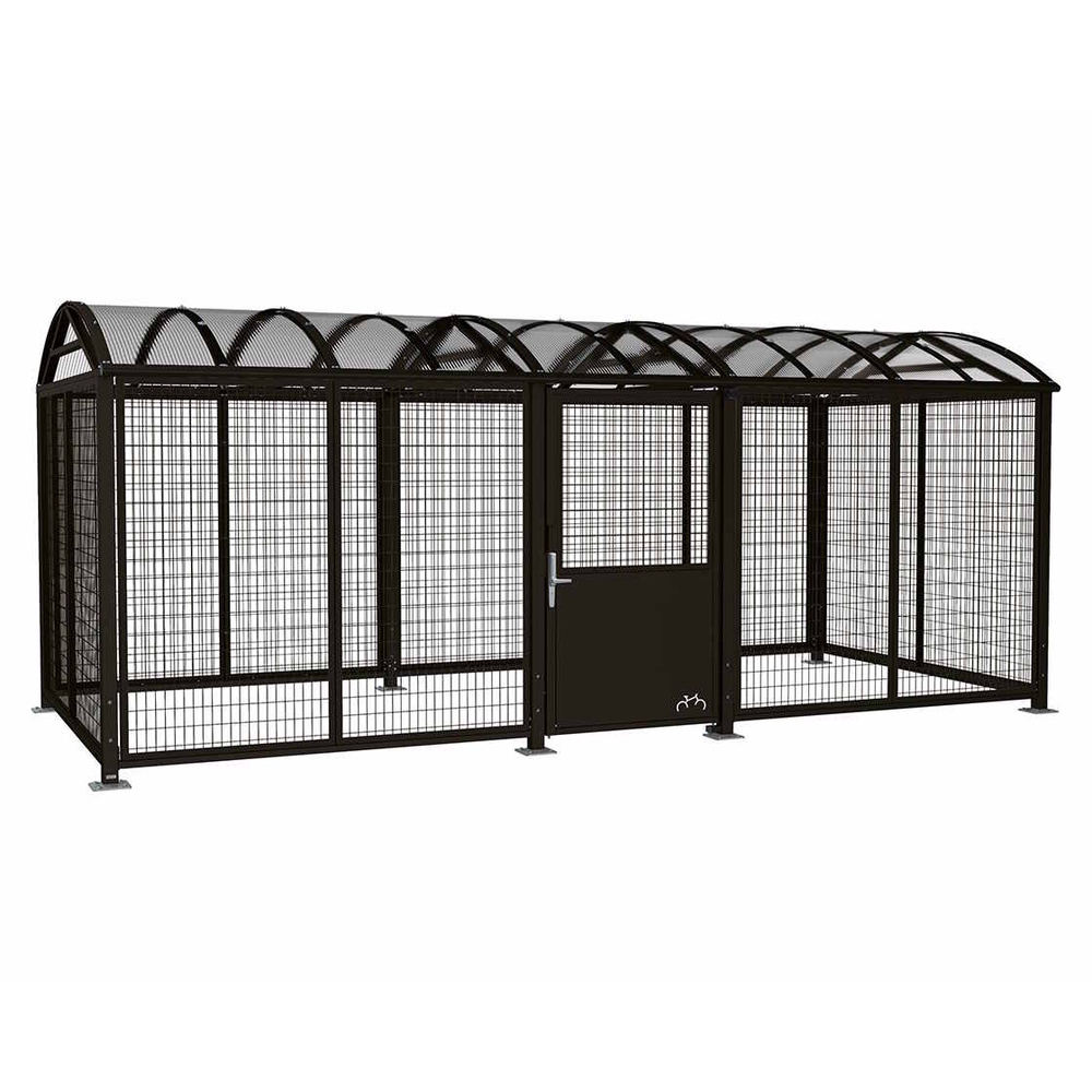 Abri vélos et motos Voûte sécurisé xRAL9005 - Grillage peint - Digicode - PROCITY - 529096D.9005