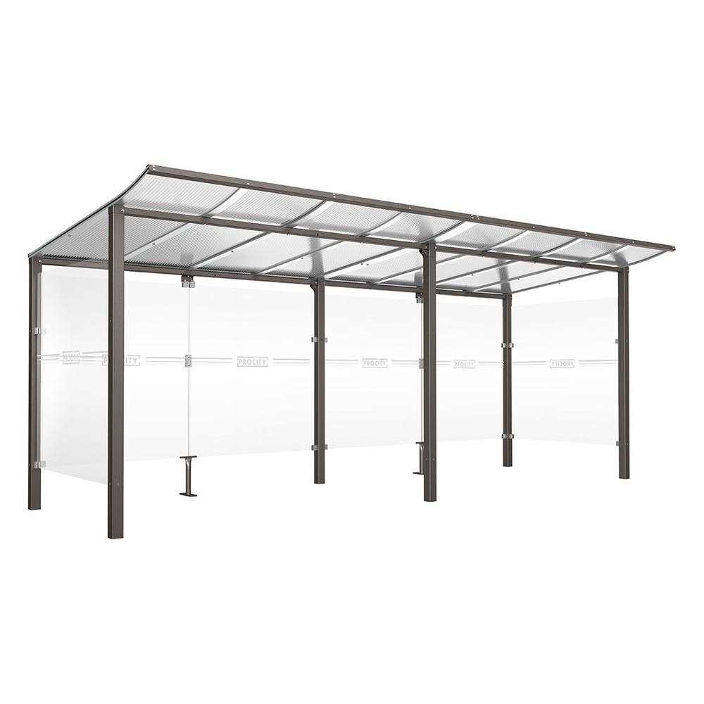 Abri vélos Modulo bardages en verre Gris PROCITY - 529171.GPRO