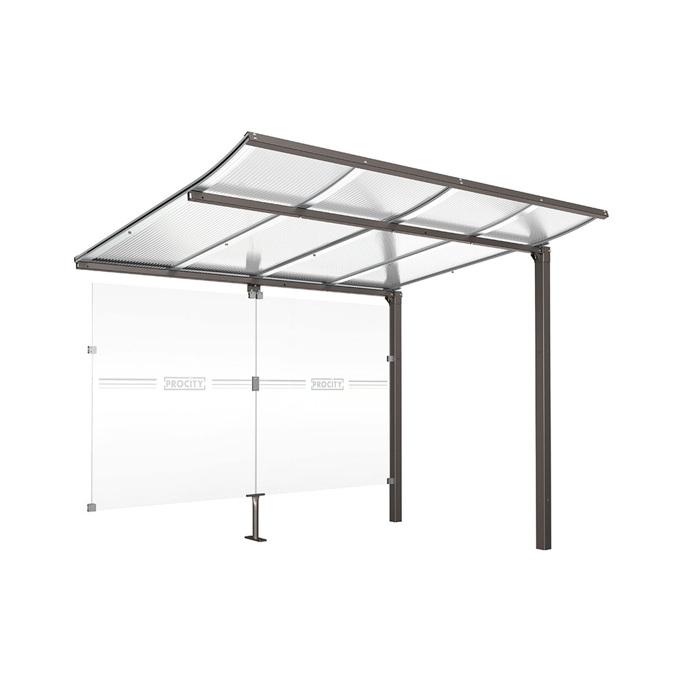 Abri vélos Modulo bardages en verre Gris PROCITY - 529172.GPRO