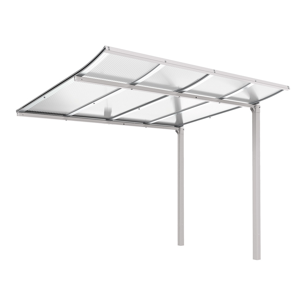 Abri vélos Modulo bardages en verre RAL7044 - compl sans bardage - Scellement direct - Prof 2000mm - PROCITY - 529174.7044