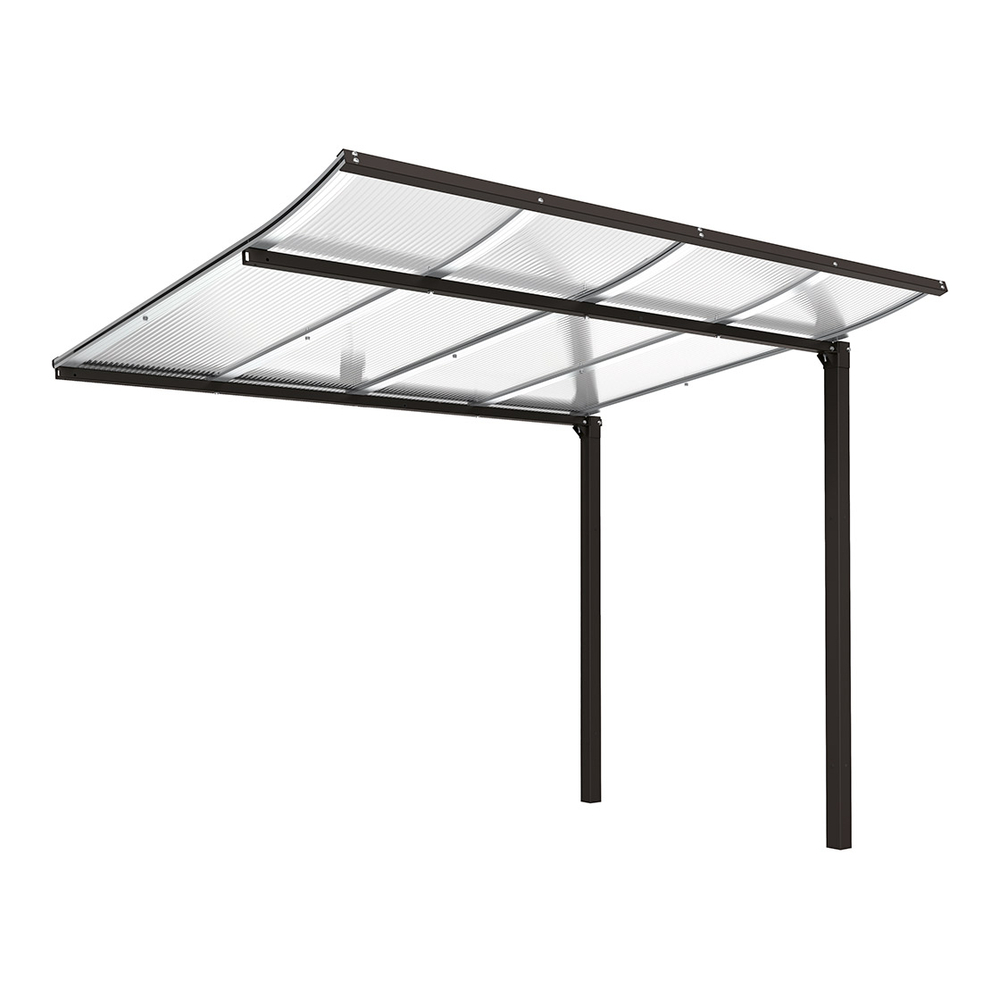 Abri vélos Modulo bardages en verre RAL9005 - compl sans bardage - Scellement direct - Prof 2000mm - PROCITY - 529174.9005