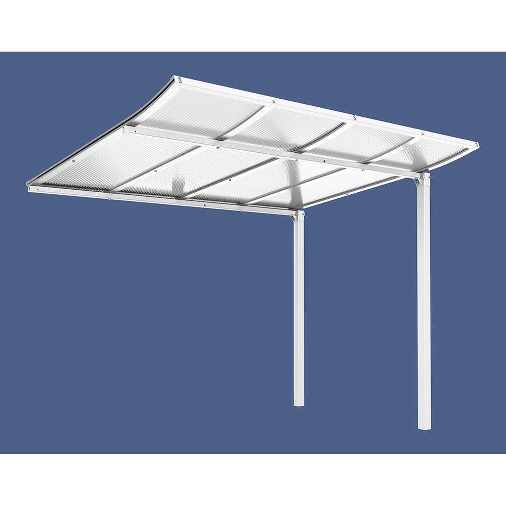 Abri vélos Modulo bardages en verre RAL9010 - compl sans bardage - Scellement direct - Prof 2000mm - PROCITY - 529174.9010