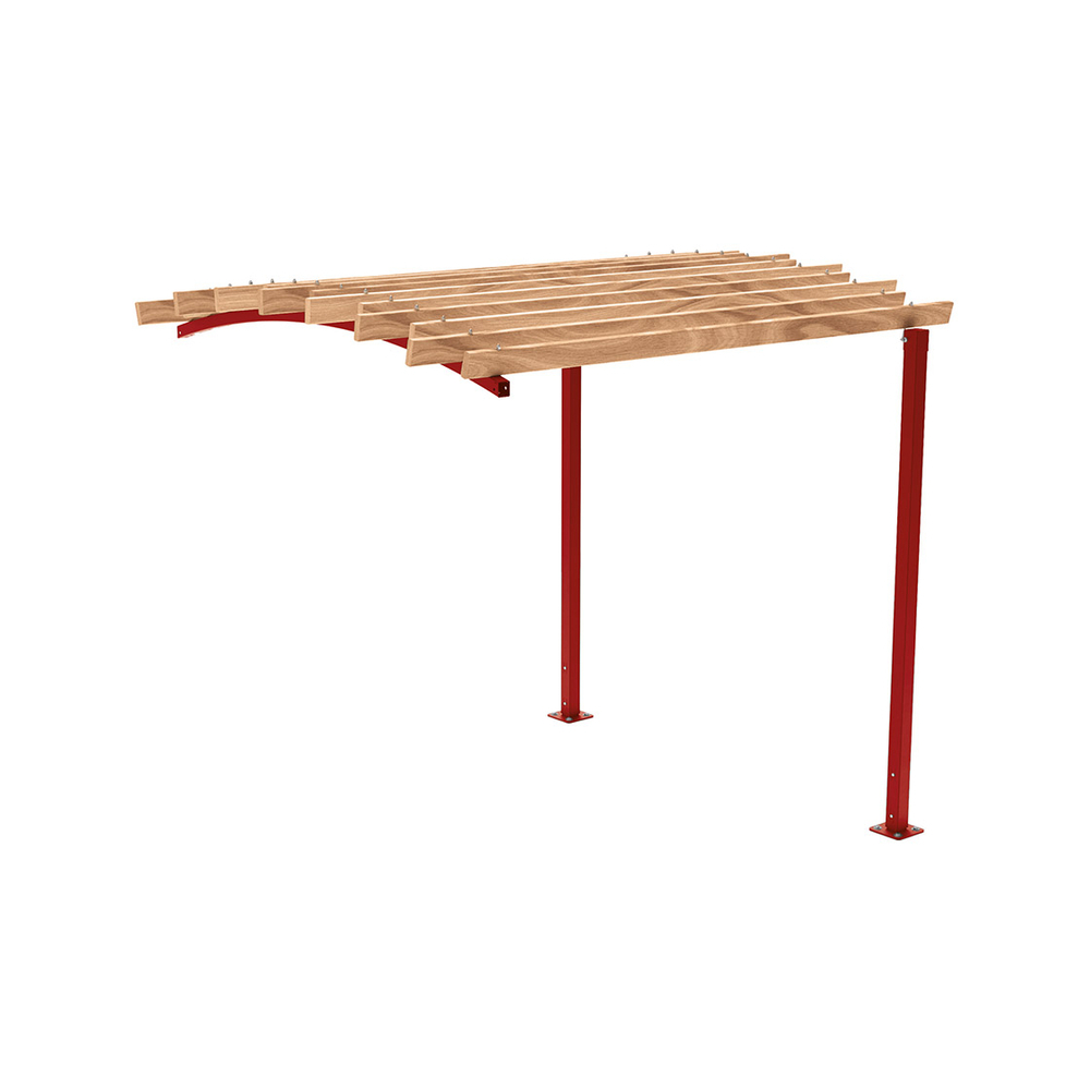 Pergola Océan RAL3004 - compl frontal 1 - PROCITY - 529182.3004