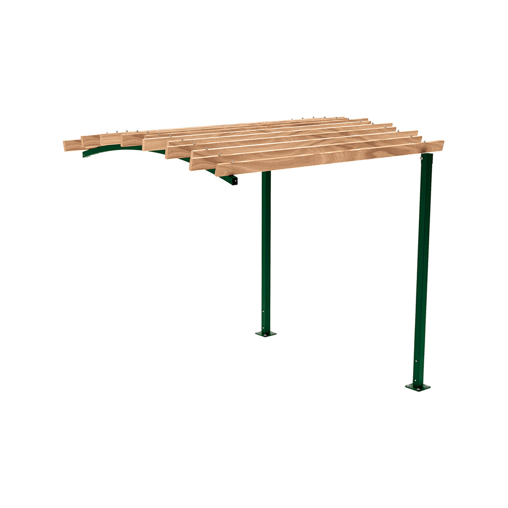 Pergola Océan RAL6005 - compl frontal 1 - PROCITY - 529182.6005