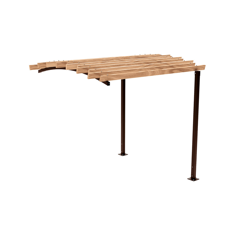 Pergola Océan RAL8017 - compl frontal 1 - PROCITY - 529182.8017