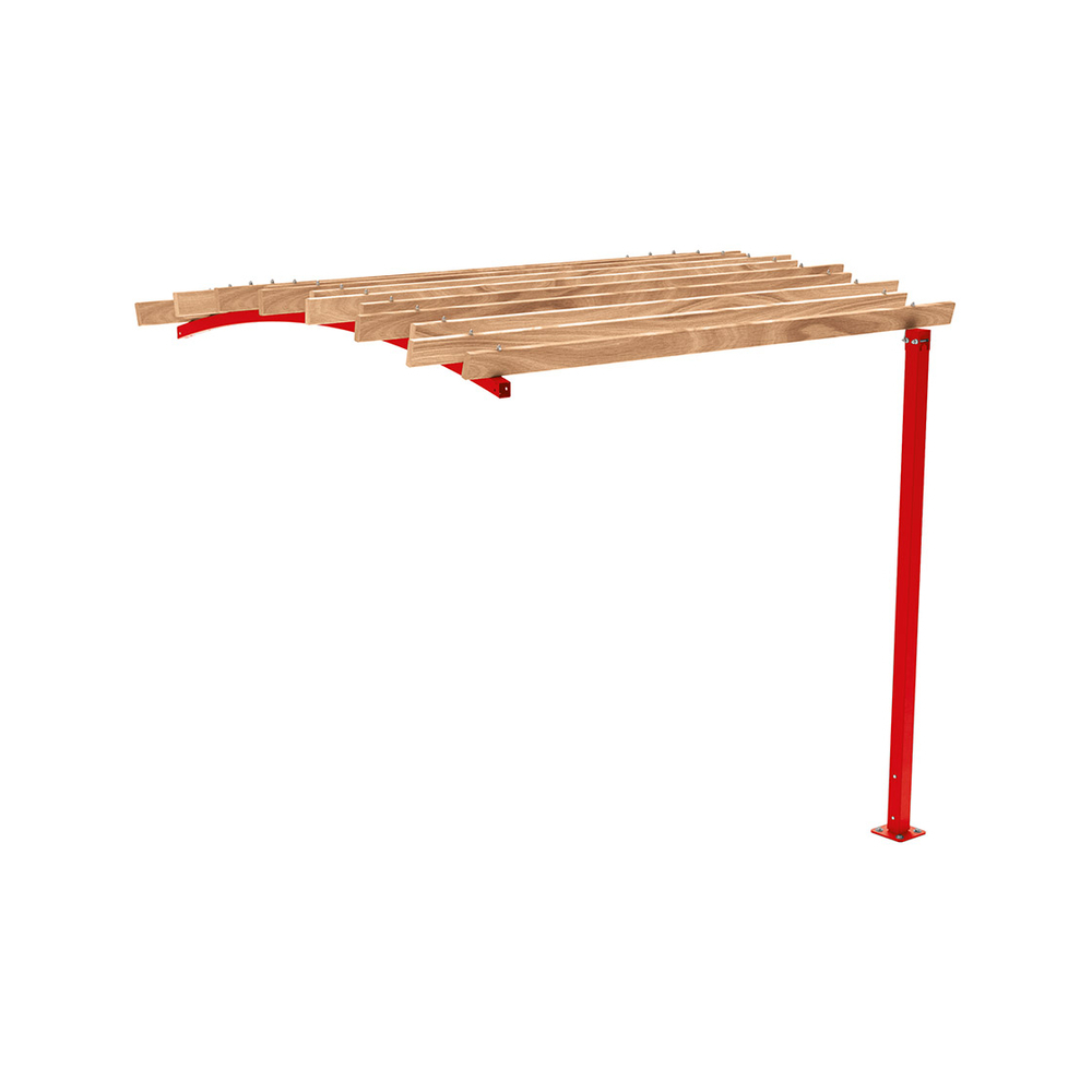 Pergola Océan RAL3020 - compl frontal 2 - PROCITY - 529183.3020
