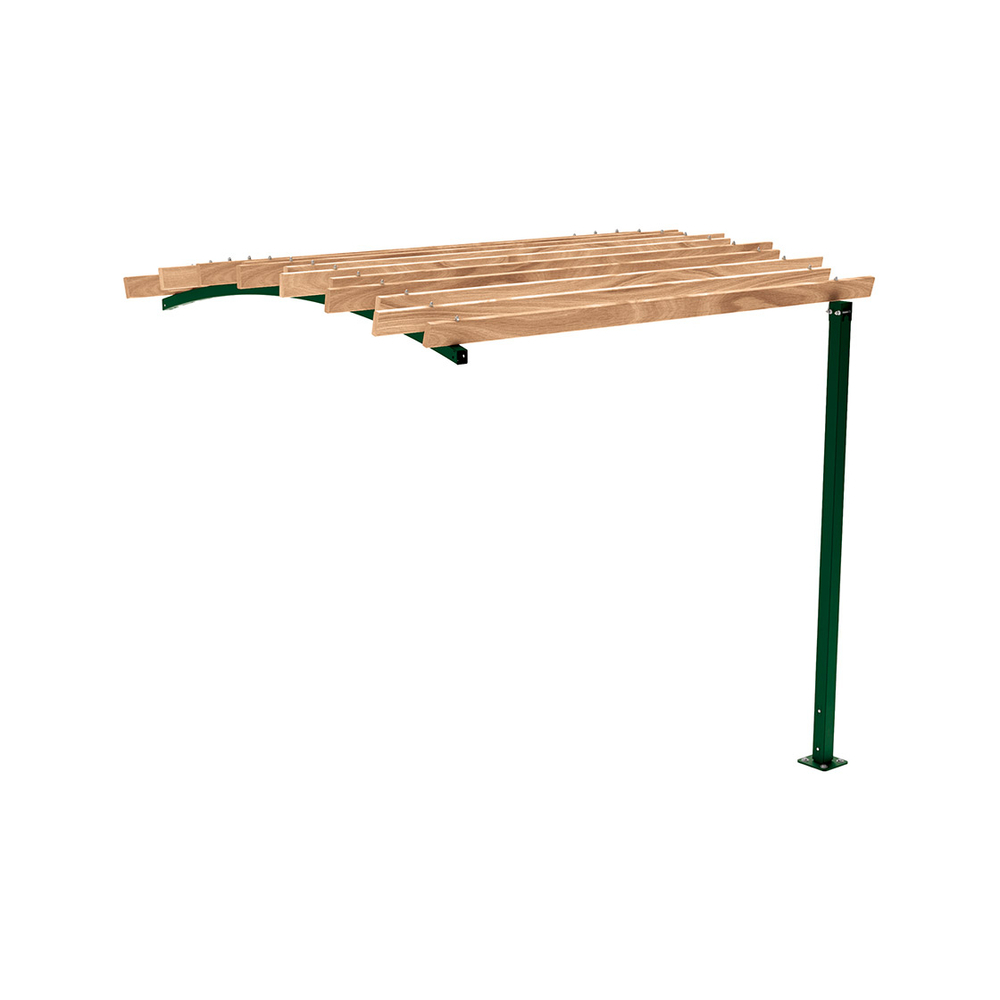 Pergola Océan RAL6005 - compl frontal 2 - PROCITY - 529183.6005