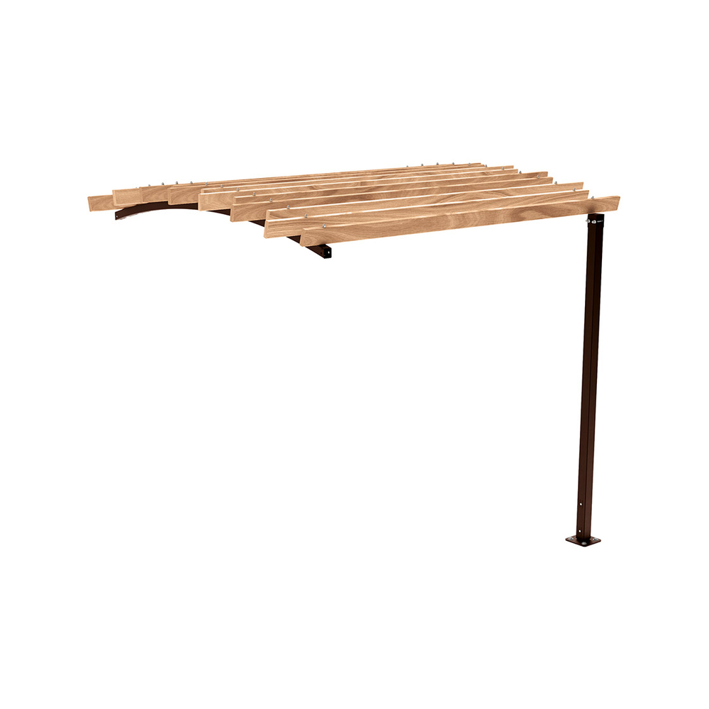 Pergola Océan RAL8017 - compl frontal 2 - PROCITY - 529183.8017
