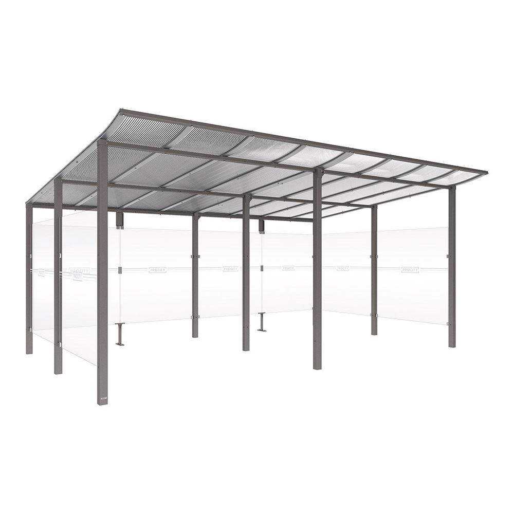 Abri vélos Modulo bardages en verre Gris PROCITY - 529191.GPRO