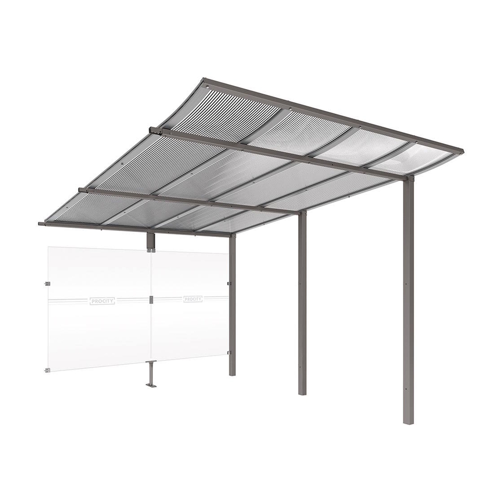 Abri vélos Modulo bardages en verre Gris PROCITY - 529192.GPRO