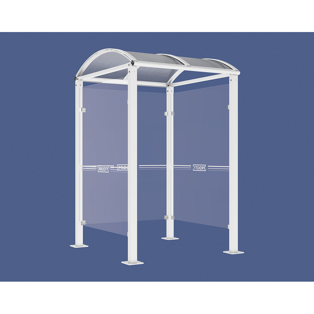 Abri caisse Voûte RAL9010 - 1500mm - les bardages latéraux - sans vitrine sur bardage de fond - PROCITY - 529200.9010