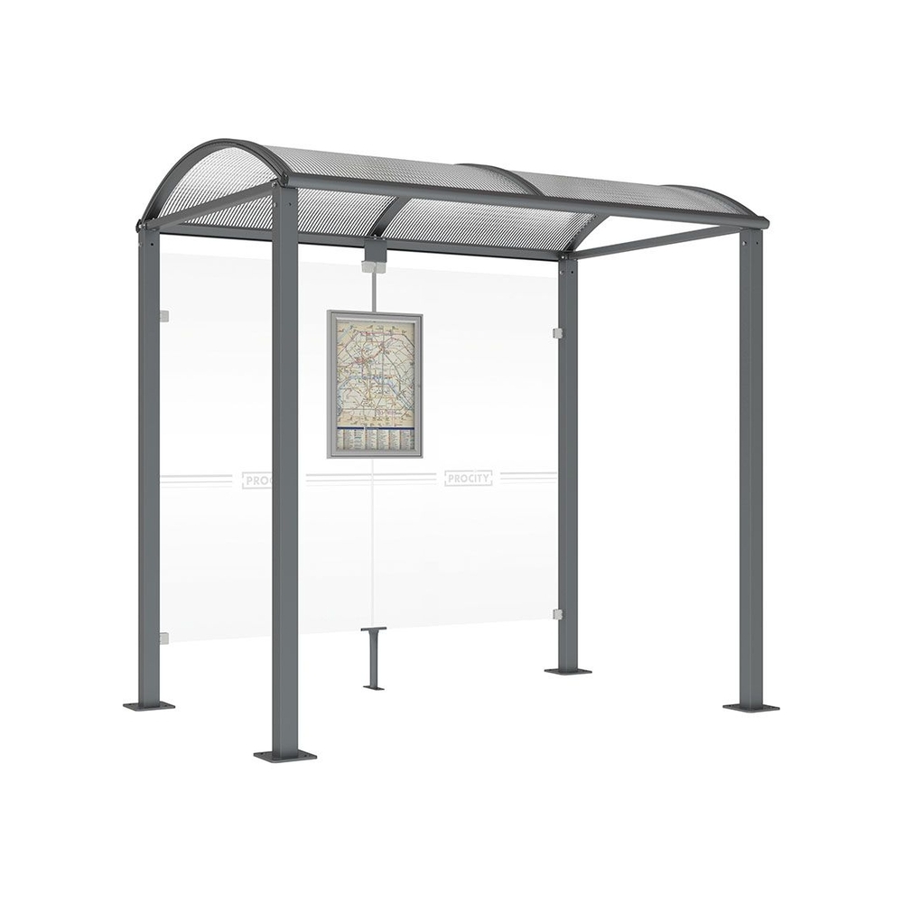 Station bus Voûte - poteaux carrés Gris PROCITY - 529208.GPRO
