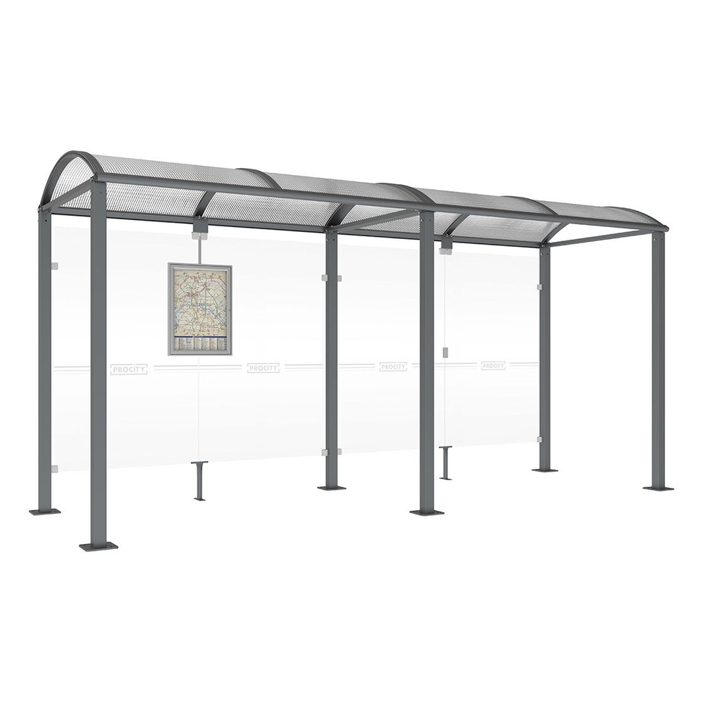 Station bus Voûte - poteaux carrés Gris PROCITY - 529209.GPRO