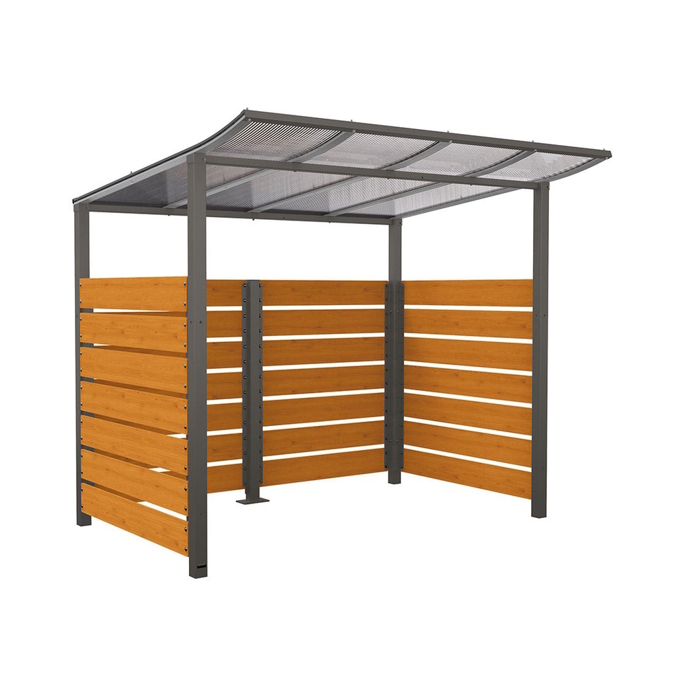 Abri vélos Modulo bardages en stratifié compact Gris PROCITY - 529213.GPRO.CHEC