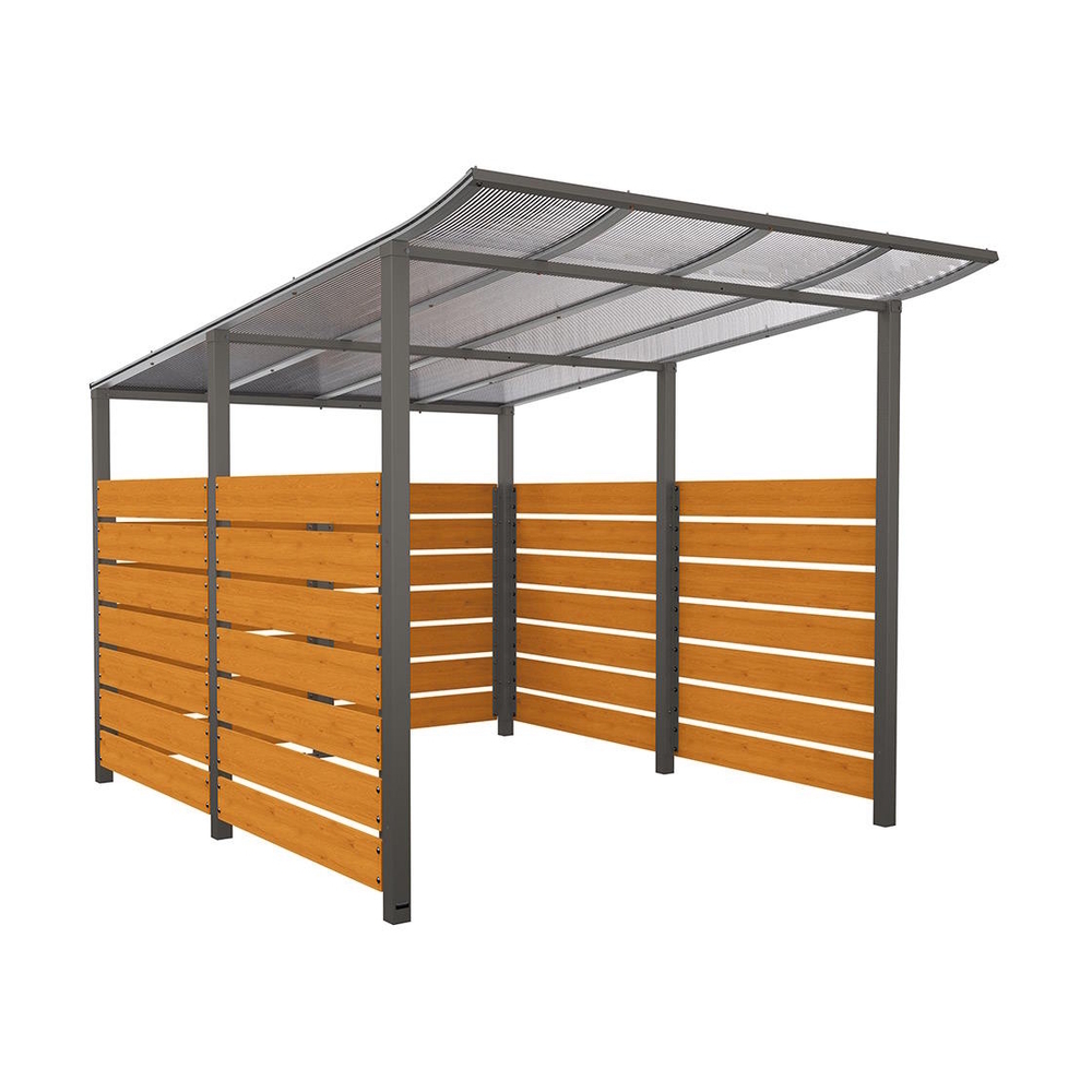 Abri vélos Modulo bardages en stratifié compact Gris PROCITY - 529216.GPRO.CHEC