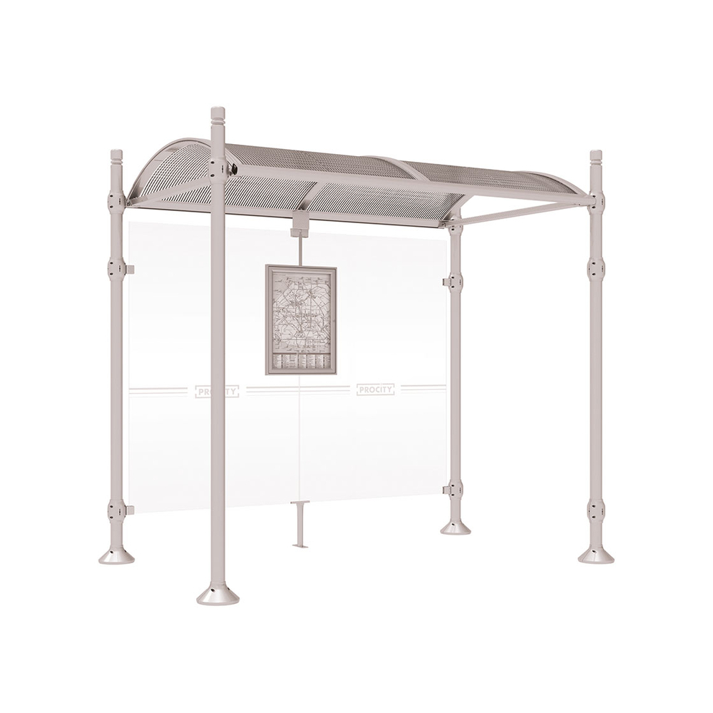 Station bus Province City RAL7044 - 2500 mm - sans bardage latéral - PROCITY - 529220.7044