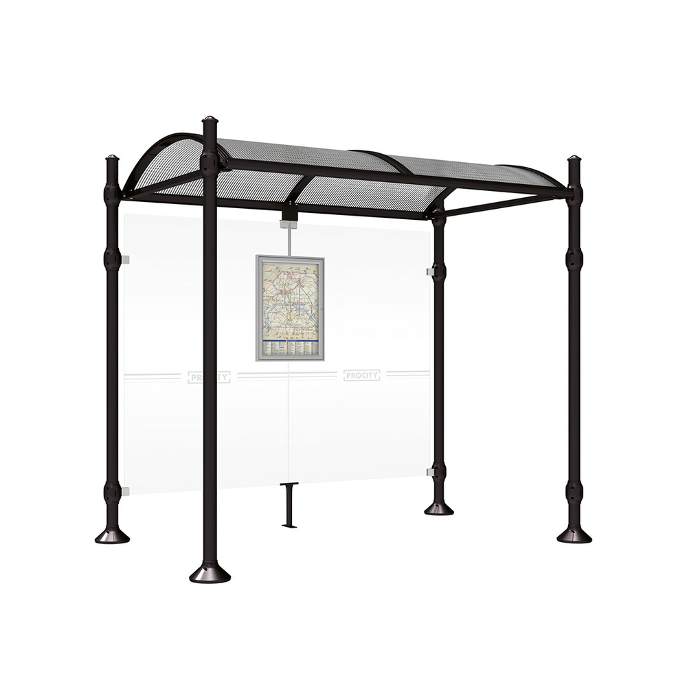 Station bus Province Agora RAL9005 - 2500 mm - sans bardage latéral - PROCITY - 529221.9005