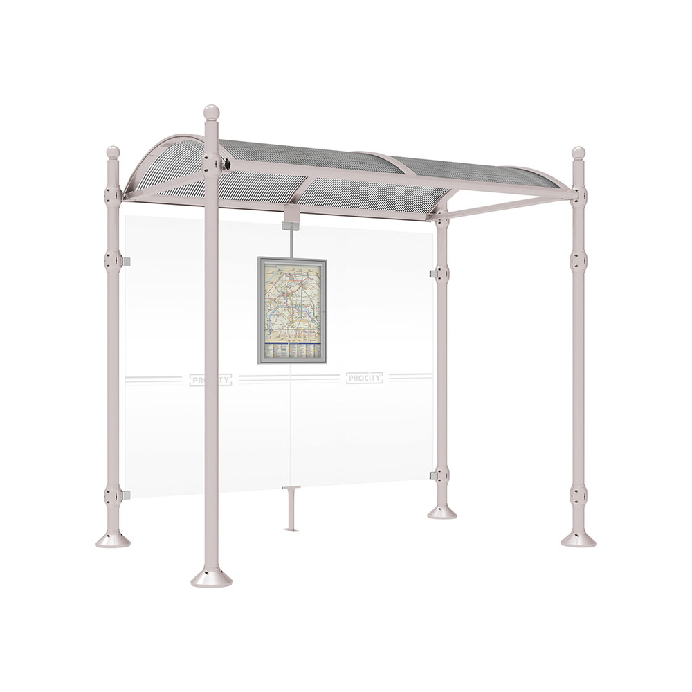 Station bus Province Boule RAL7044 - 2500 mm - Sans bardage latéral - PROCITY - 529222.7044