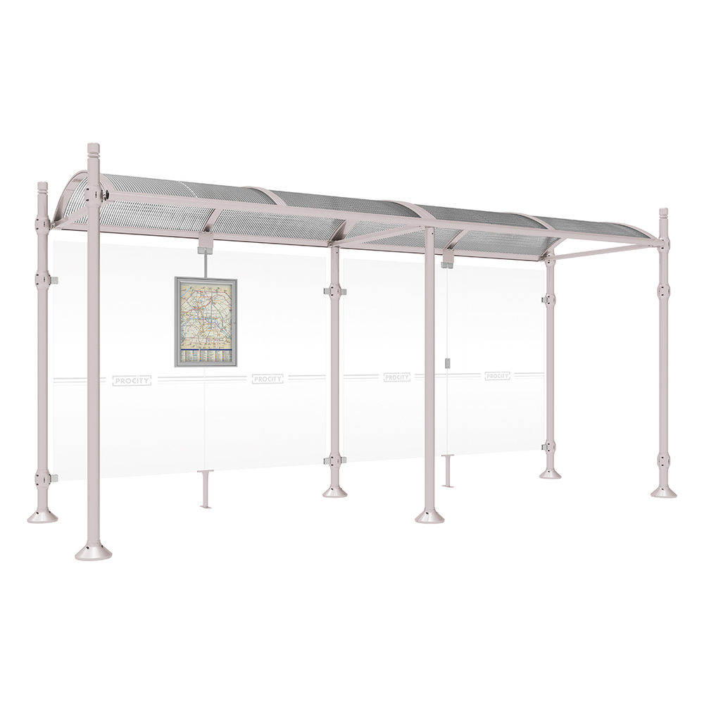 Station bus Province City RAL7044 - 5000 mm - sans bardage latéral - PROCITY - 529225.7044