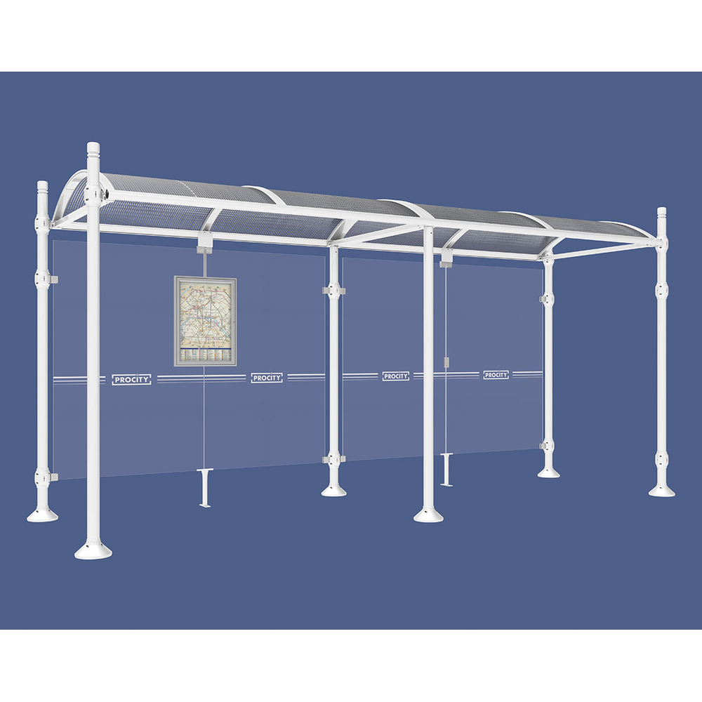 Station bus Province City RAL9010 - 5000 mm - sans bardage latéral - PROCITY - 529225.9010