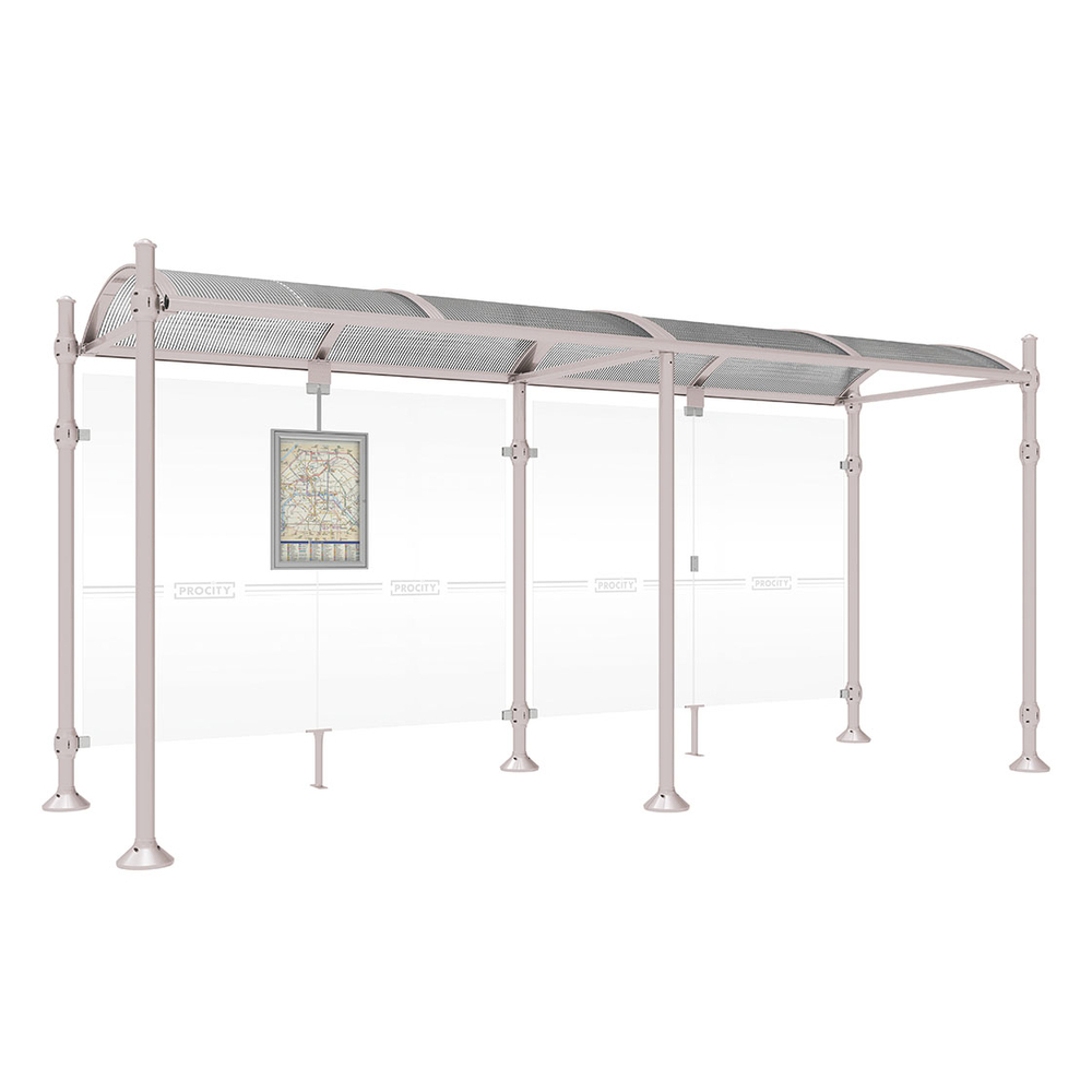 Station bus Province Agora RAL7044 - 5000 mm - sans bardage latéral - PROCITY - 529226.7044