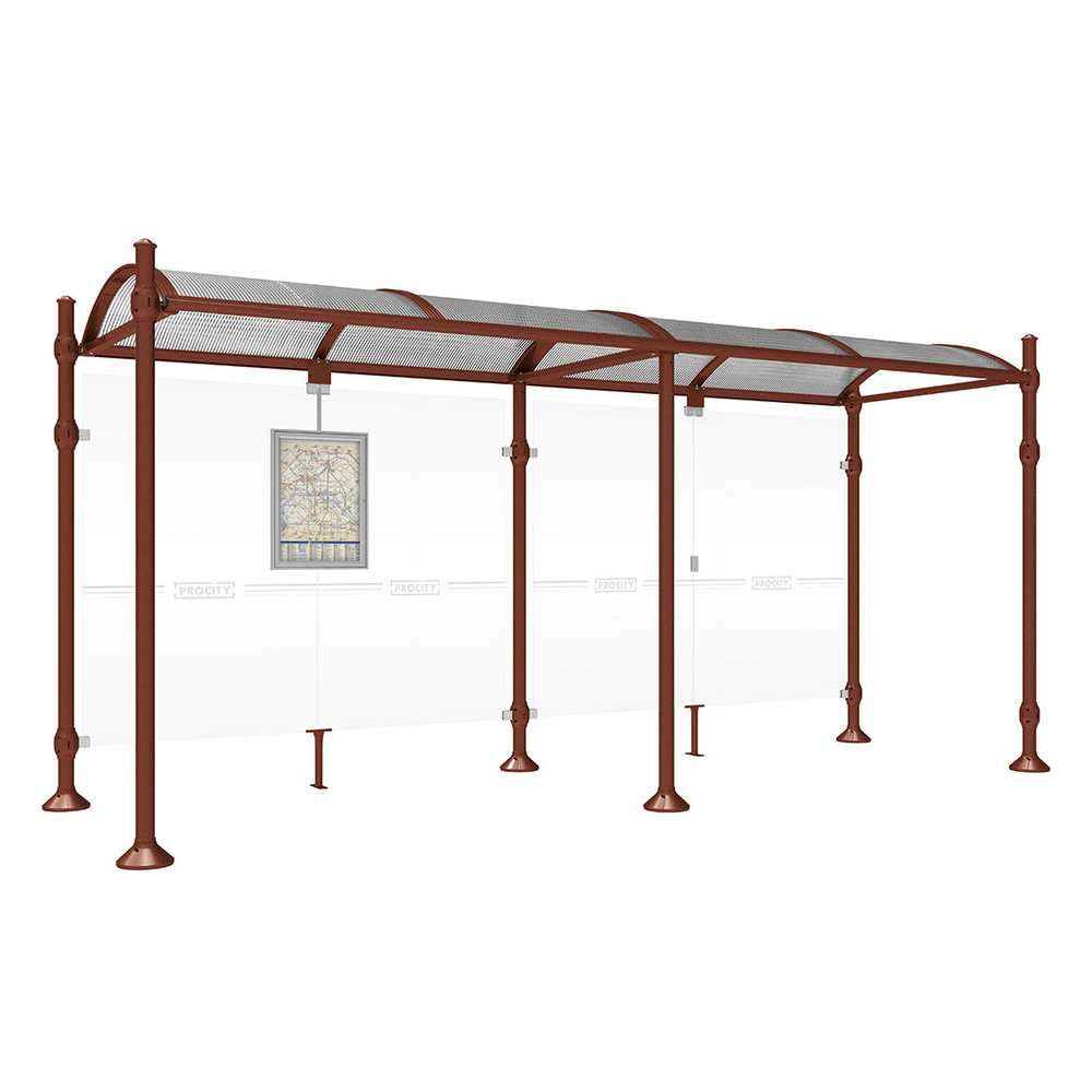 Station bus Province Agora Aspect Corten - 5000 mm - sans bardage latéral - PROCITY - 529226.S025