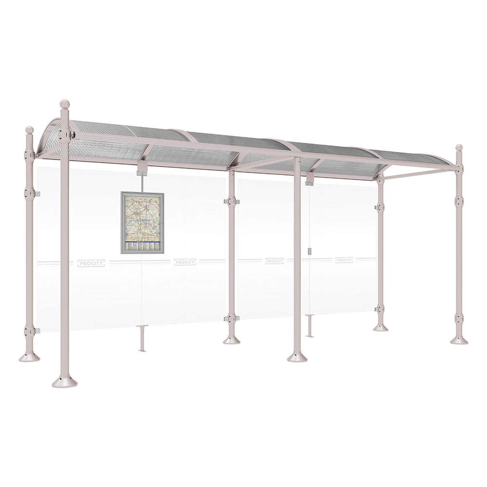 Station bus Province Boule RAL7044 - 5000 mm - Sans bardage latéral - PROCITY - 529227.7044