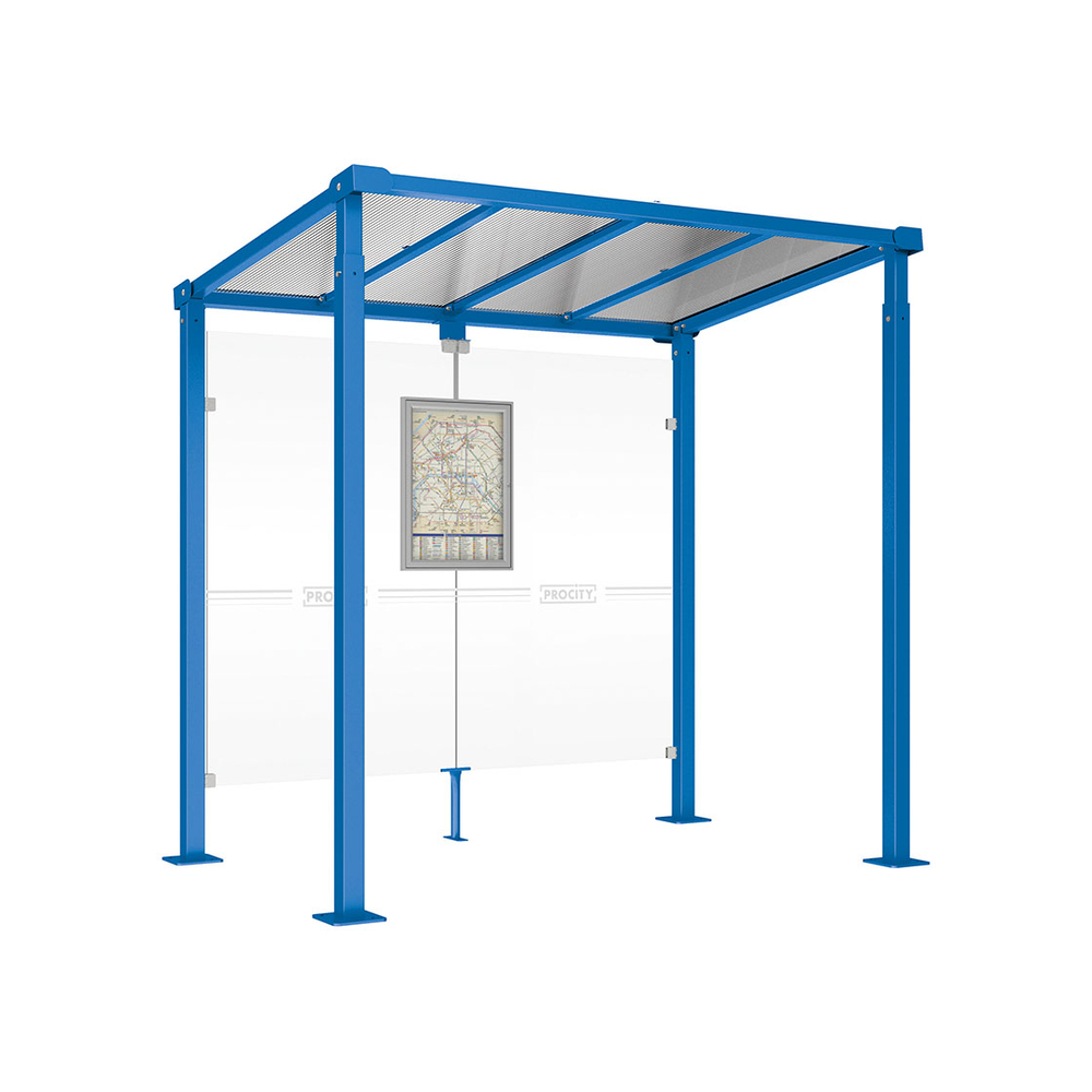 Station bus Milan RAL5010 - 2500 mm - Sans bardage - PROCITY - 529238.5010