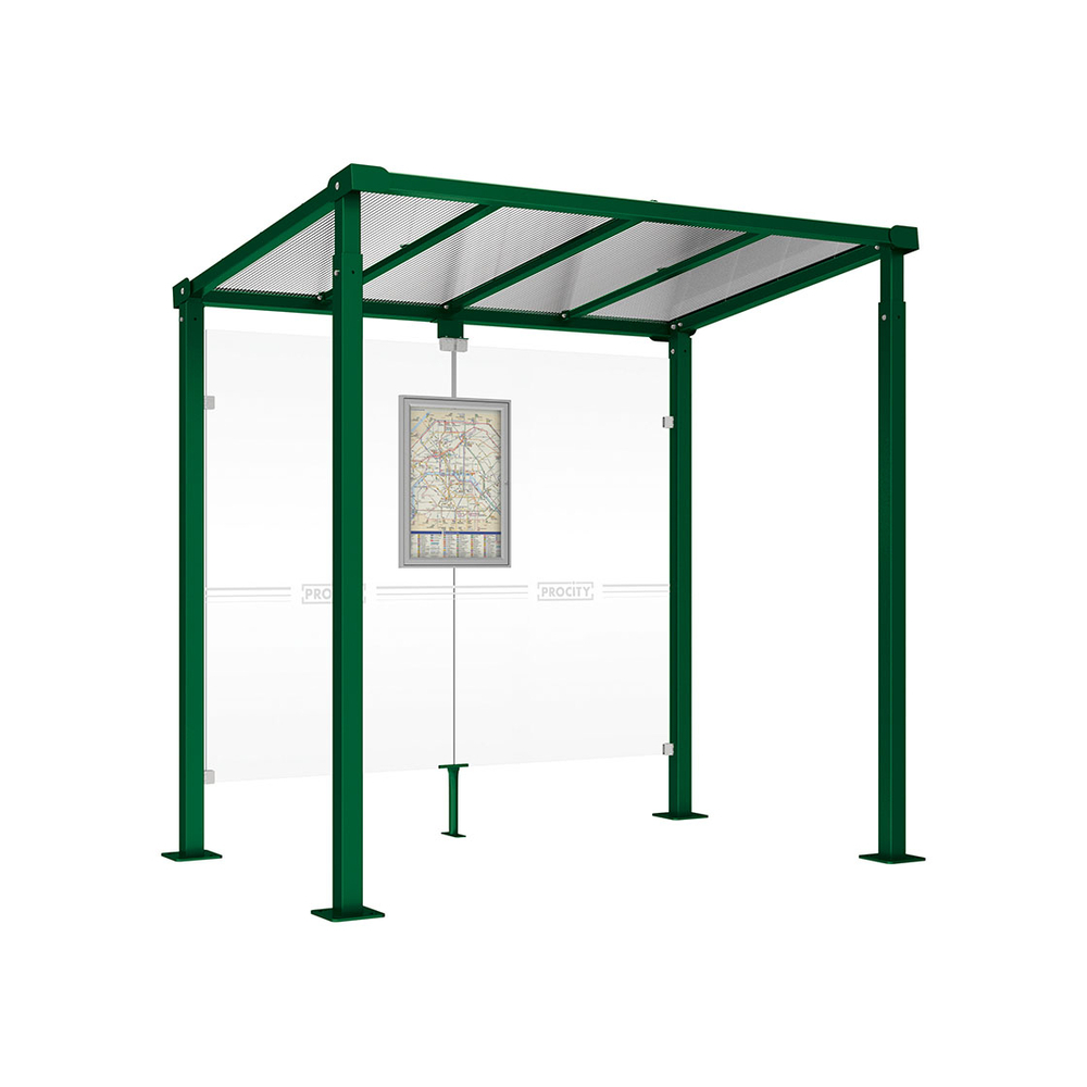 Station bus Milan RAL6005 - 2500 mm - Sans bardage - PROCITY - 529238.6005