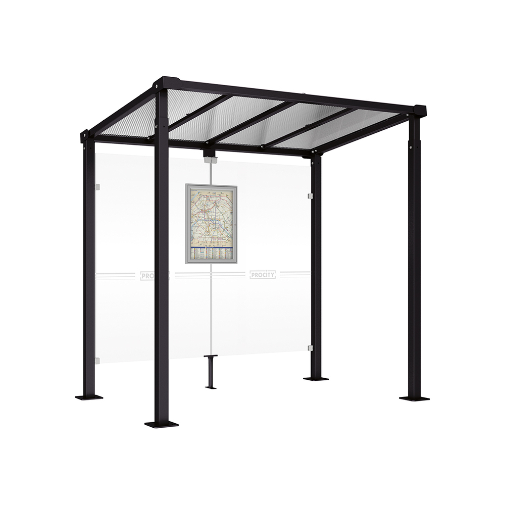 Station bus Milan RAL9005 - 2500 mm - Sans bardage - PROCITY - 529238.9005