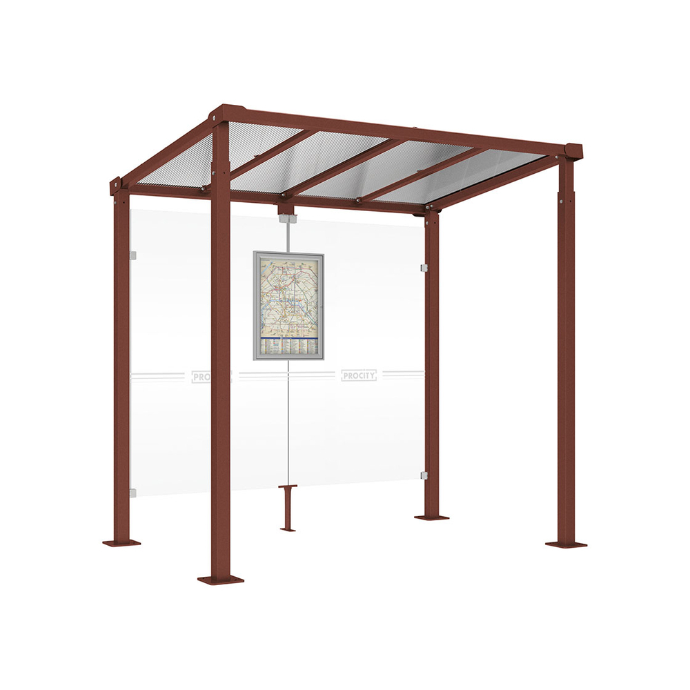 Station bus Milan Aspect Corten - 2500 mm - Sans bardage - PROCITY - 529238.S025