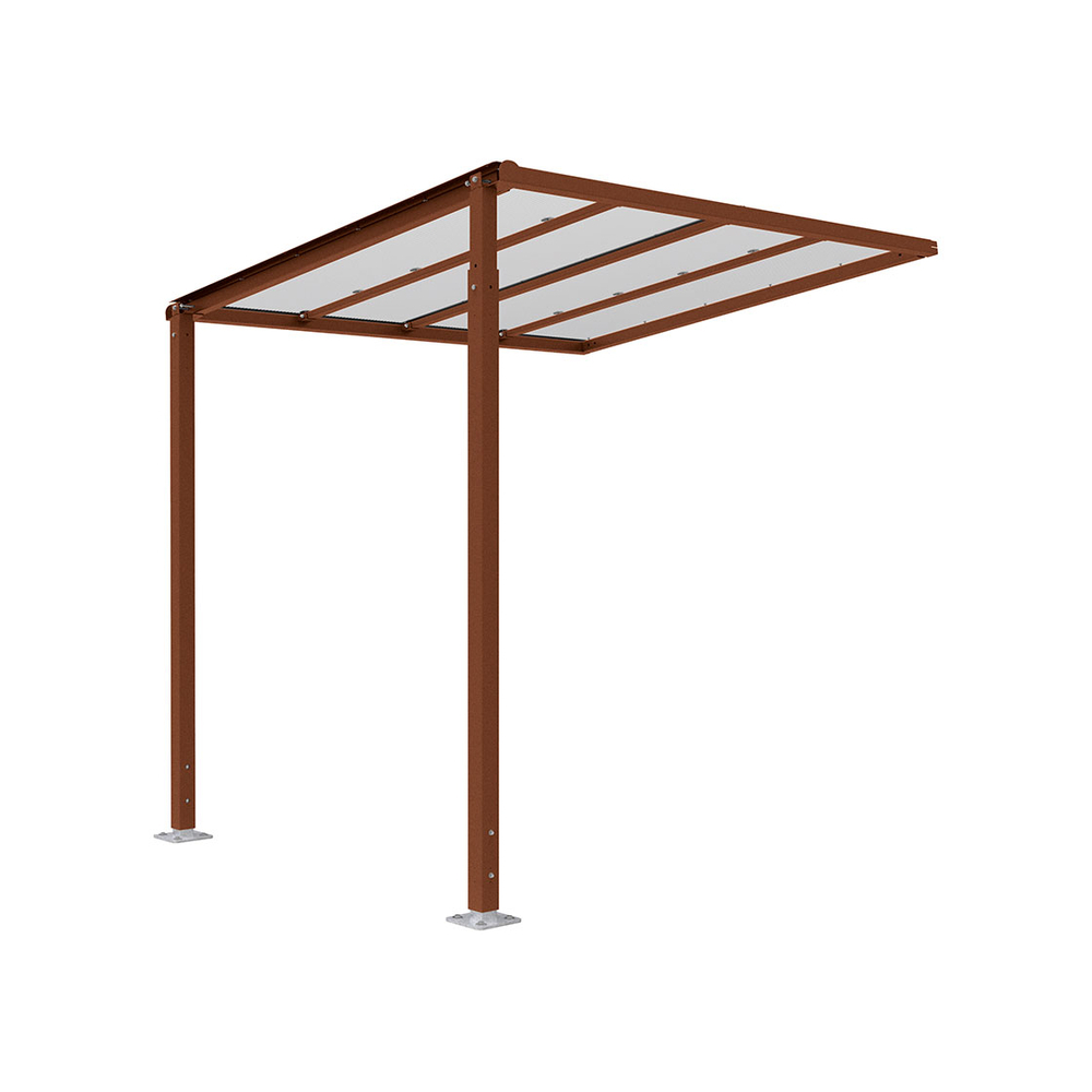Abri vélos Milan Aspect Corten - compl sans bardage - PROCITY - 529256.S025
