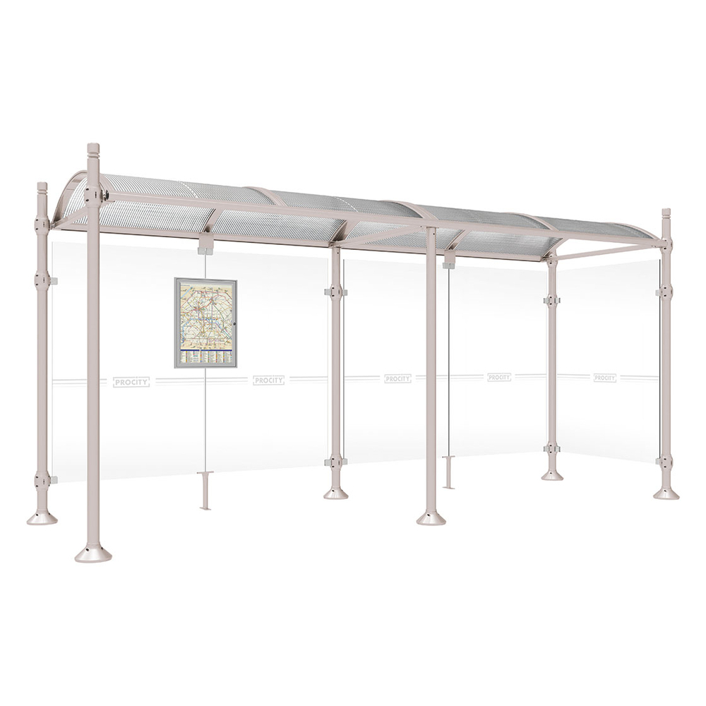 Station bus Province City RAL7044 - 5000 mm - un bardage latéral - PROCITY - 529301.7044