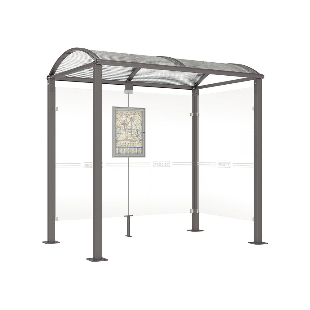 Station bus Voûte - poteaux carrés Gris PROCITY - 529308.GPRO
