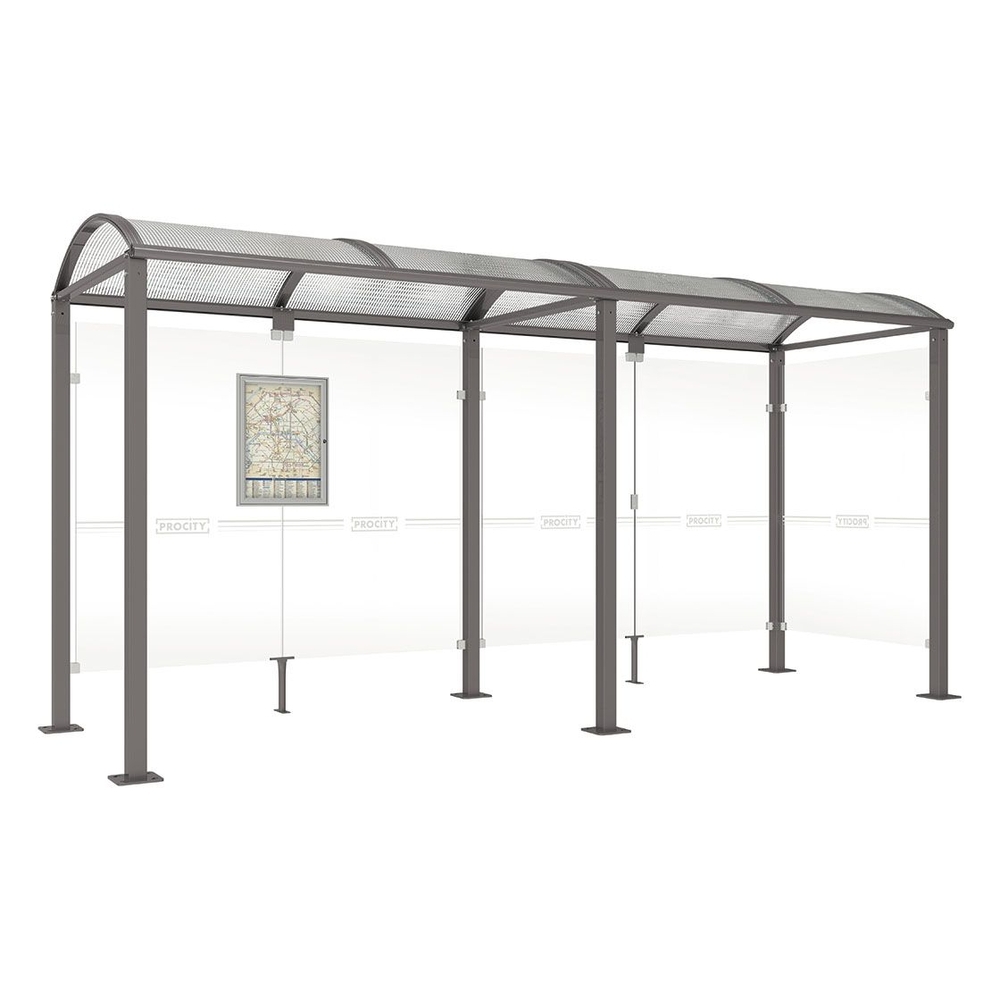 Station bus Voûte - poteaux carrés Gris PROCITY - 529309.GPRO