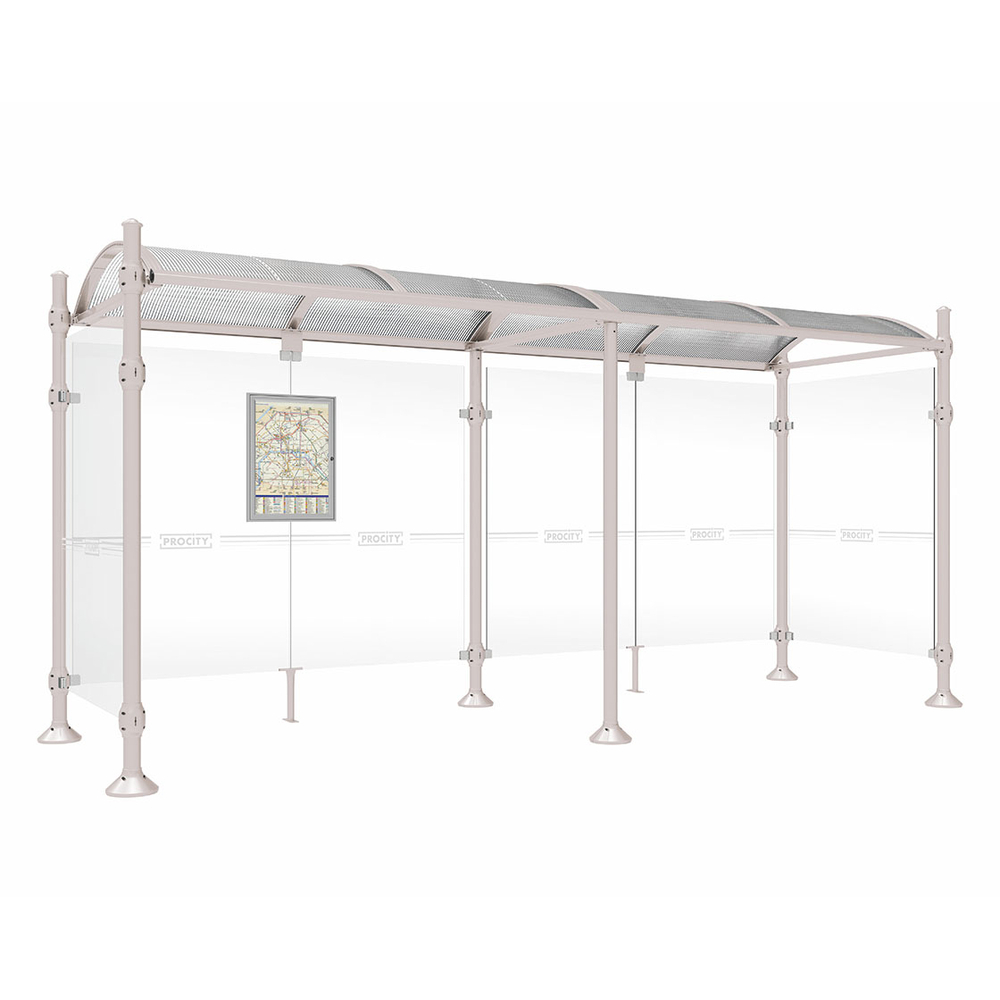 Station bus Province Agora RAL7044 - 5000 mm - deux bardages latéraux - PROCITY - 529313.7044