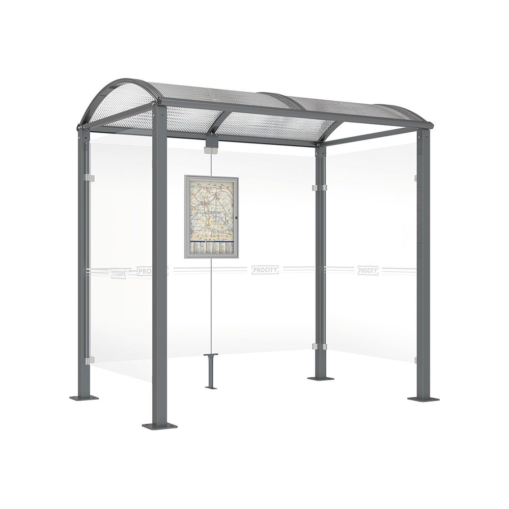 Station bus Voûte - poteaux carrés Gris PROCITY - 529318.GPRO