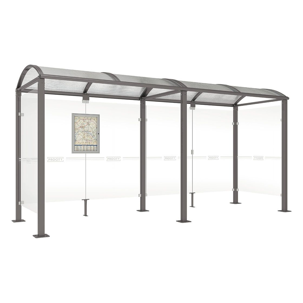 Station bus Voûte - poteaux carrés Gris PROCITY - 529319.GPRO