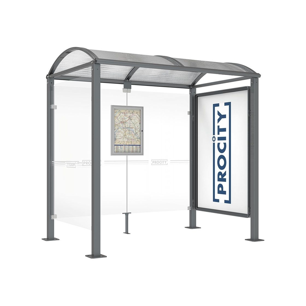Station bus Voûte - poteaux carrés Gris PROCITY - 529338.GPRO