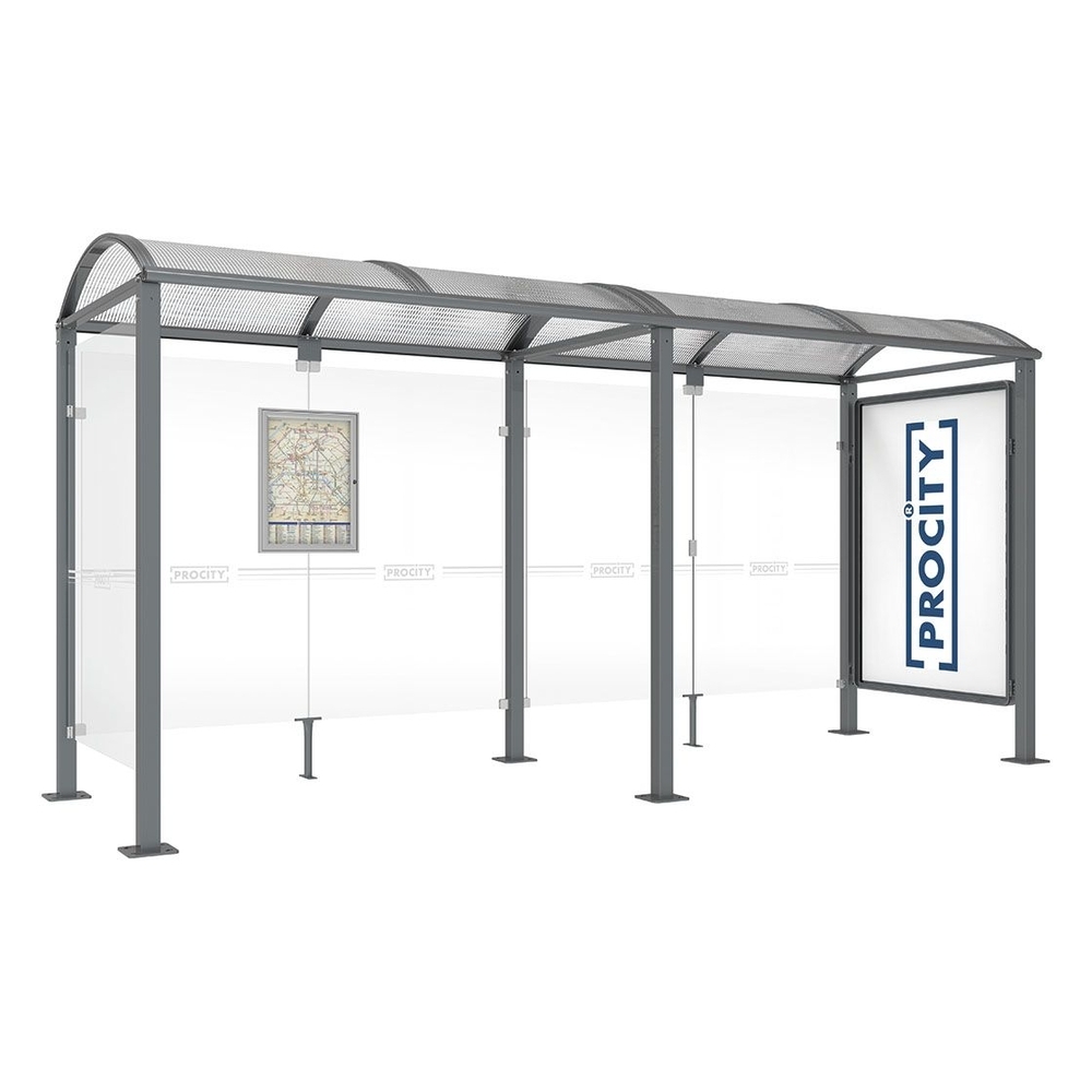 Station bus Voûte - poteaux carrés Gris PROCITY - 529339.GPRO
