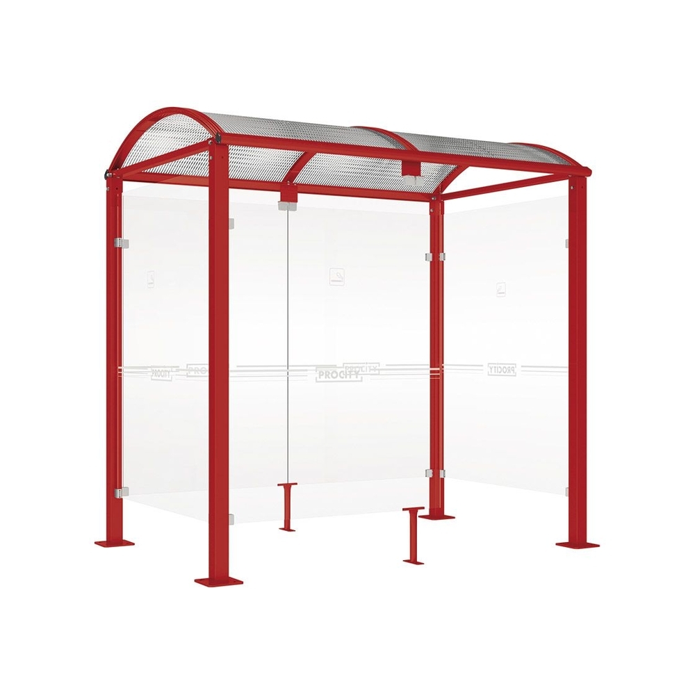 Abri fumeurs Voûte M RAL3004 - 2500 mm - PROCITY - 529370.3004