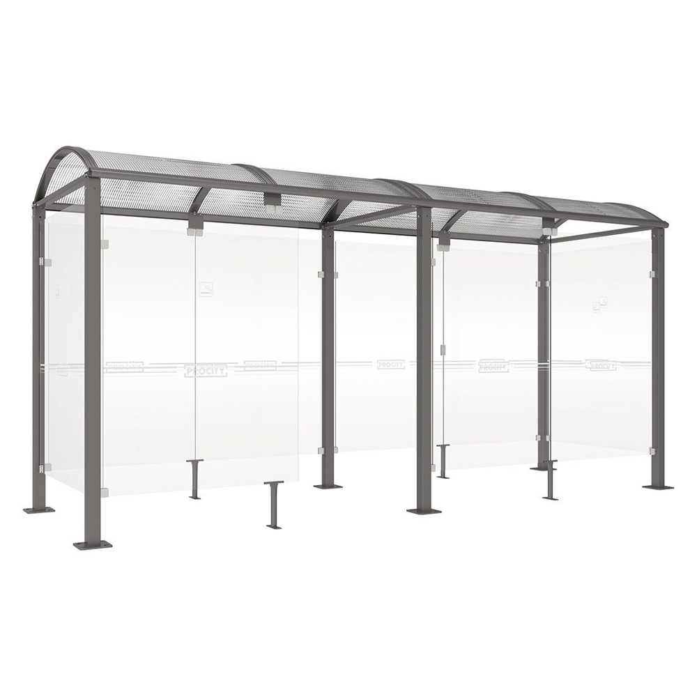 Abri fumeurs Voûte M Gris PROCITY - 529371.GPRO