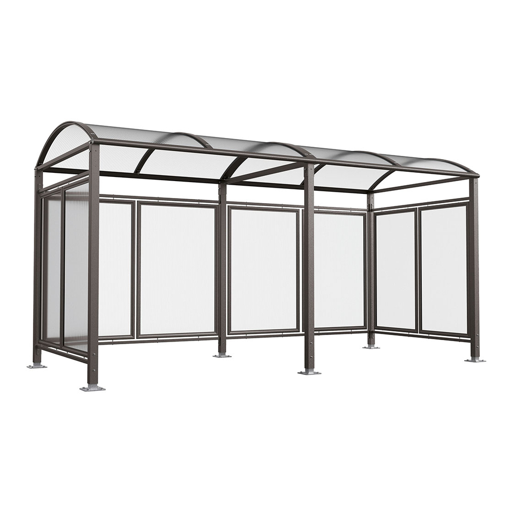Abri vélos Voûte M bardages polycarbonate Gris PROCITY - 529374.GPRO