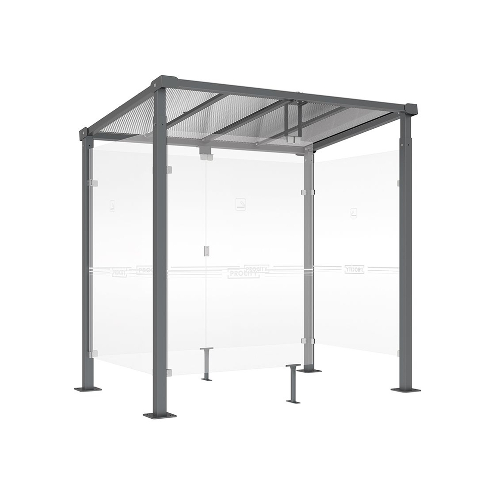 Abri fumeurs Milan Gris PROCITY - 529405.GPRO