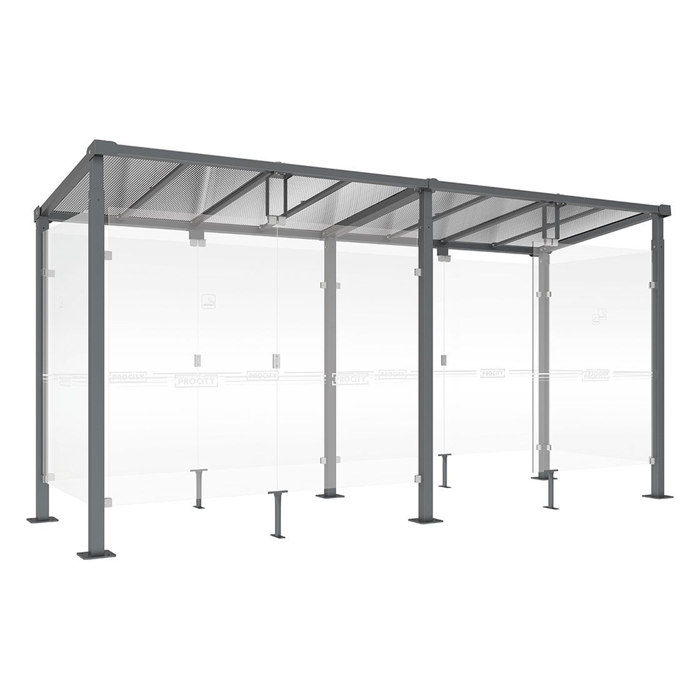 Abri fumeurs Milan Gris PROCITY - 529406.GPRO