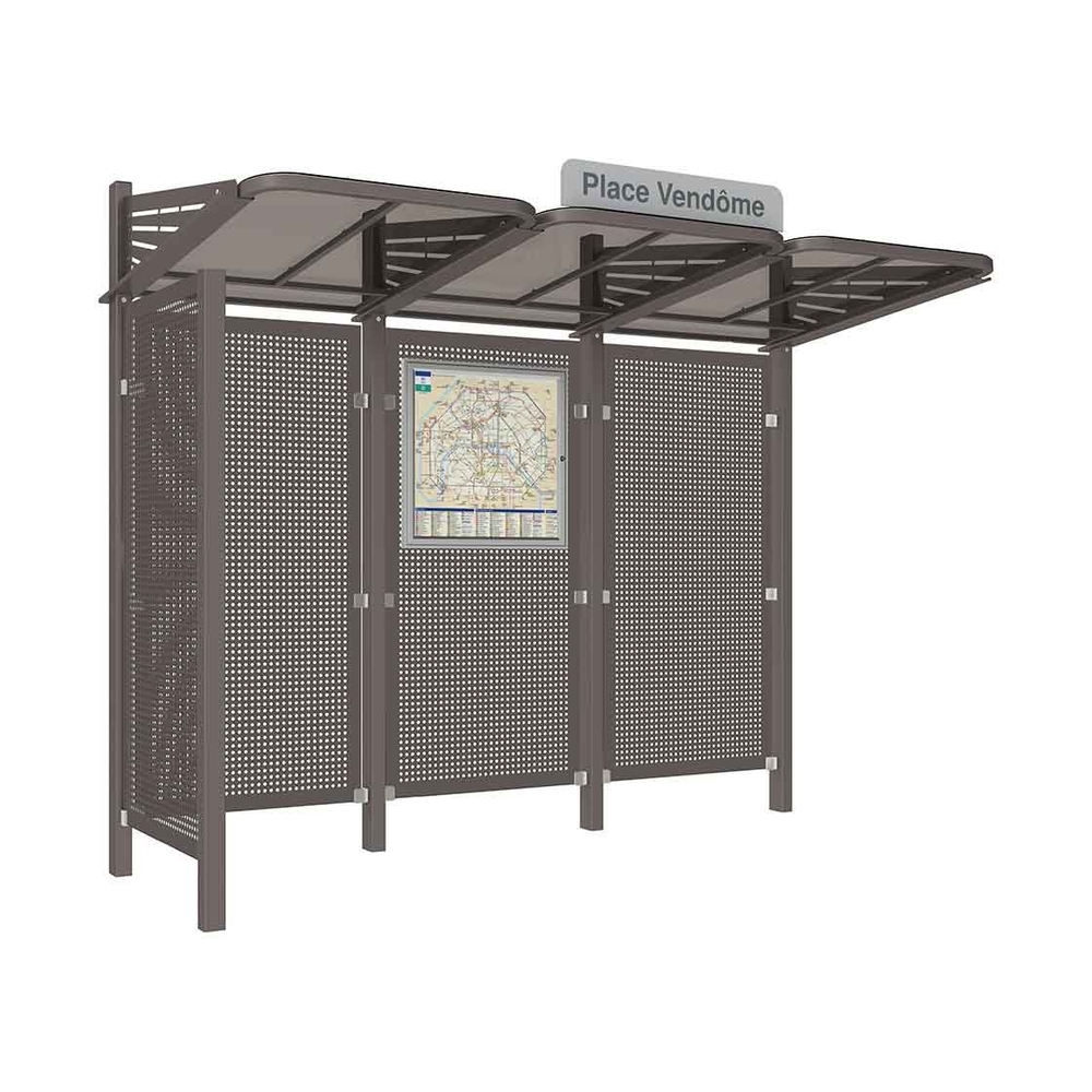 Station bus Conviviale bardages acier Gris PROCITY - 529437.GPRO