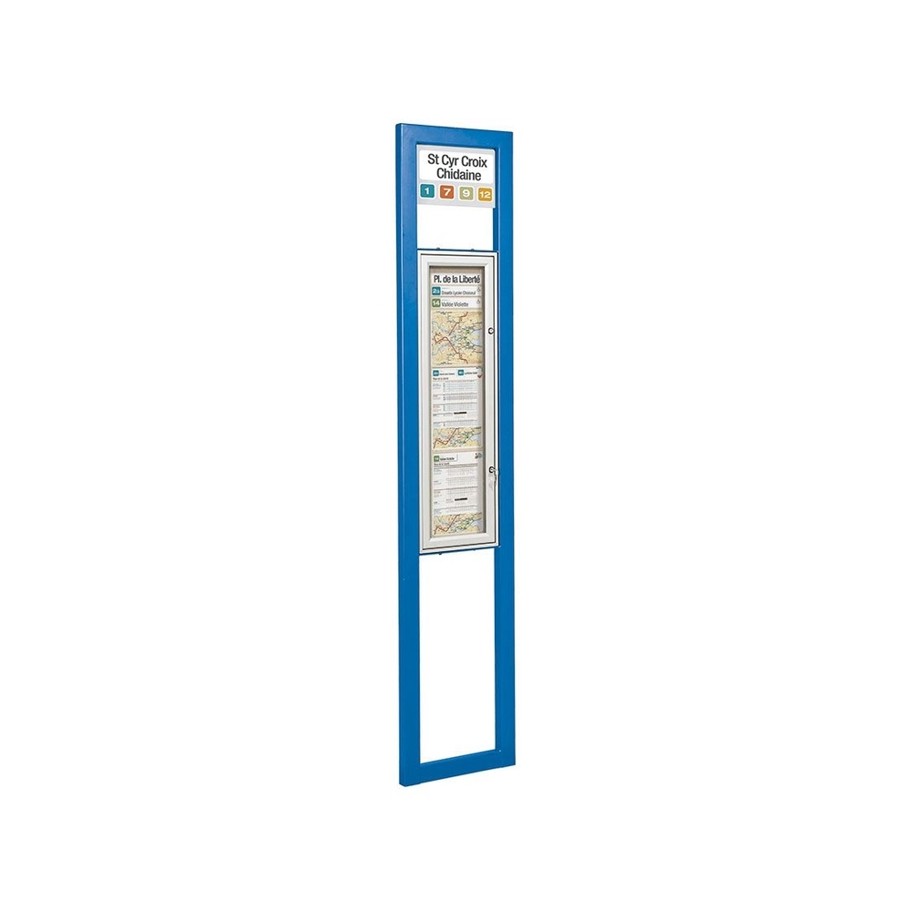 Totem arrêt de bus Milan RAL5010 - Totem simple face - PROCITY - 529440.5010