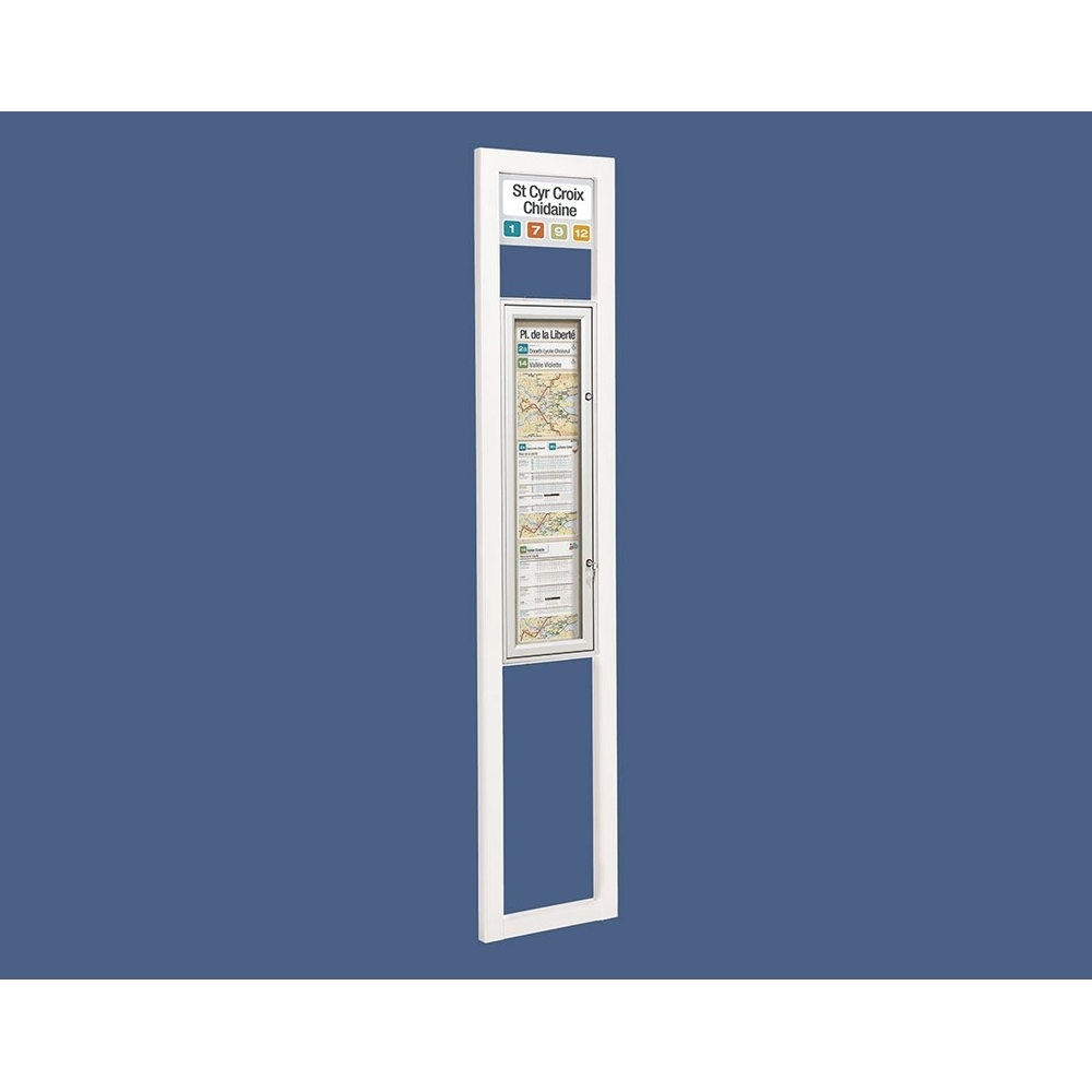 Totem arrêt de bus Milan RAL9010 - Totem simple face - PROCITY - 529440.9010