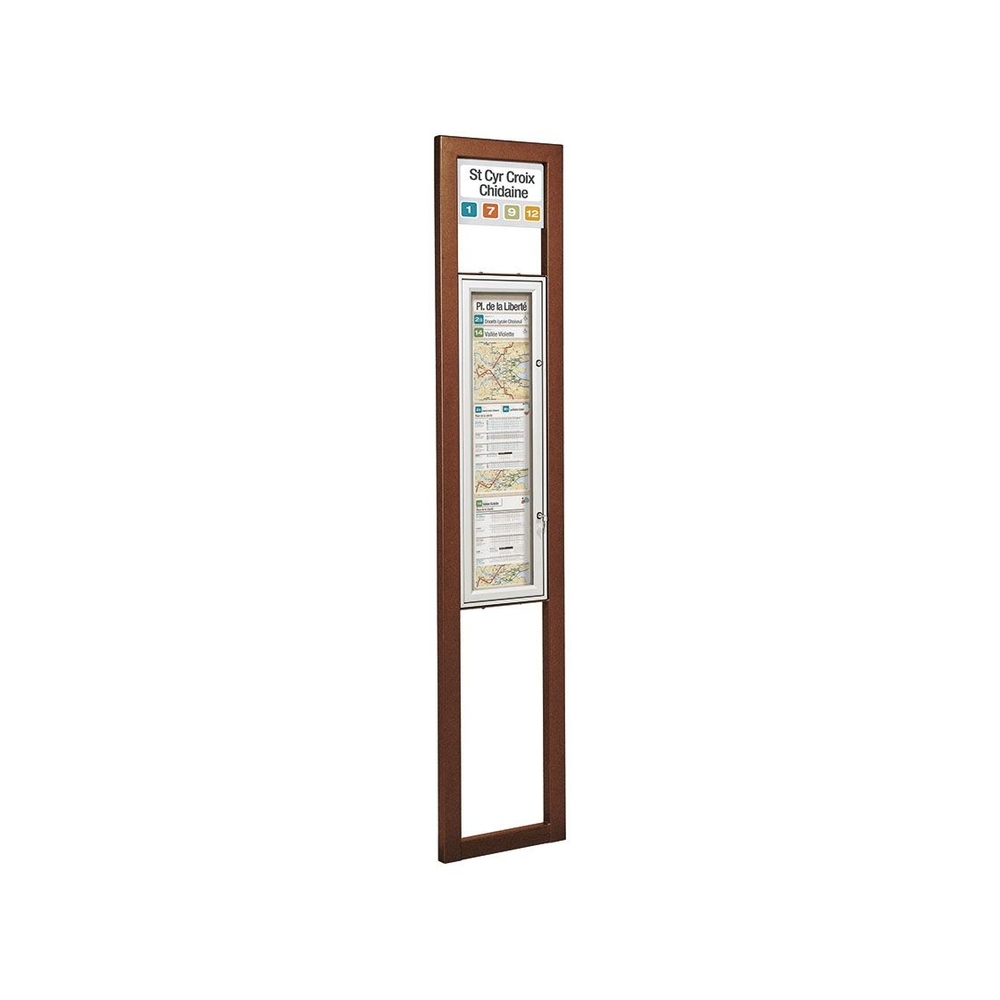 Totem arrêt de bus Milan Aspect Corten - Totem double face - PROCITY - 529445.S025
